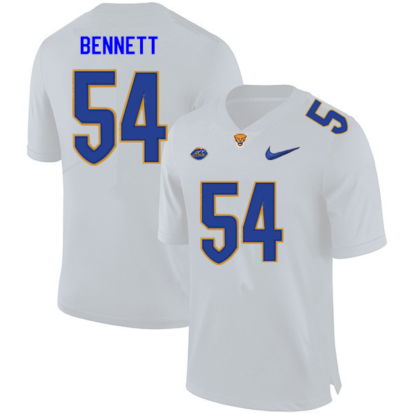 Men #54 Dylan Bennett Pitt Panthers College Football Jerseys Sale-White